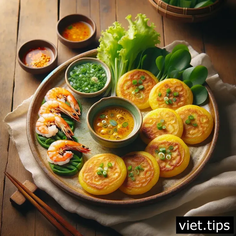 Serving of Banh Khot, a traditional Vung Tau delicacy