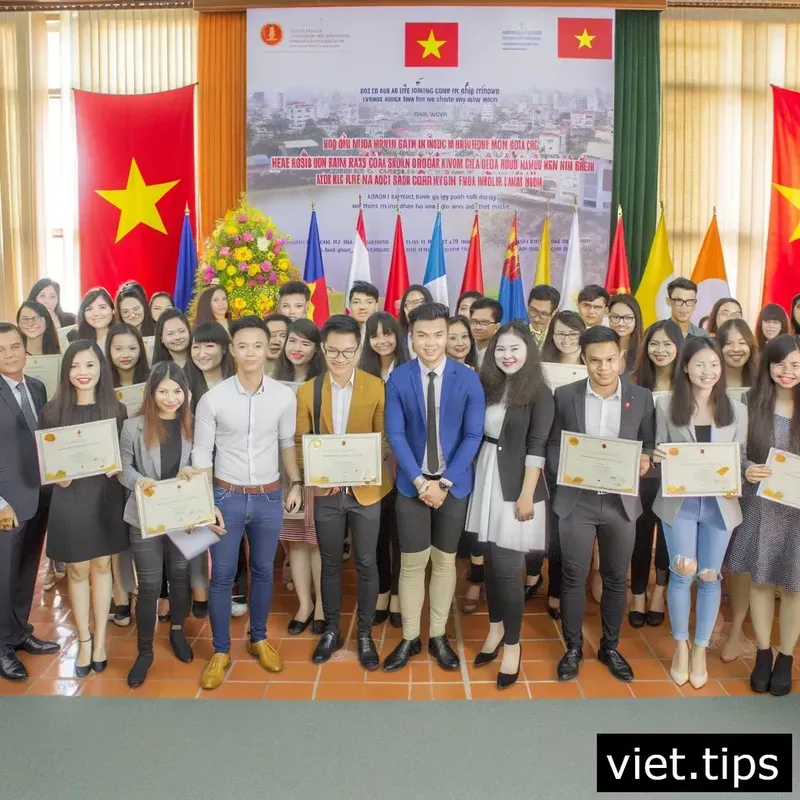 International students receiving scholarships in Vietnam for SEO