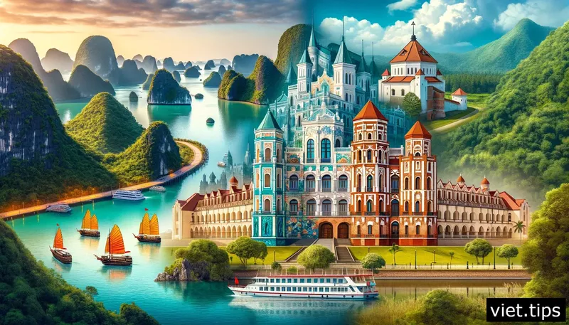 The beauty of tourist attractions in Vietnam and Belarus