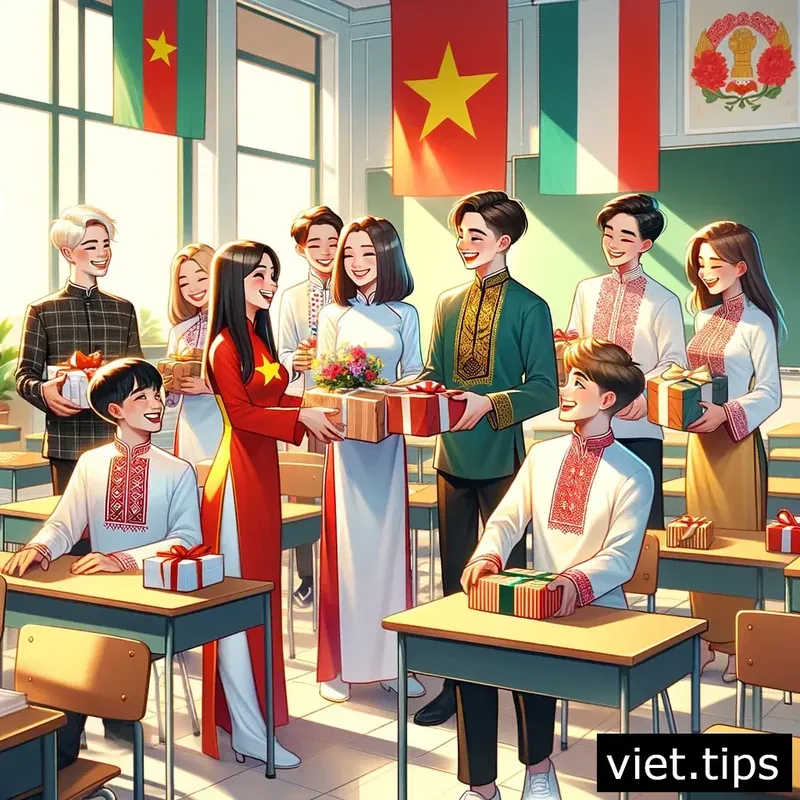 Cultural exchange between Vietnamese and Belarusian students