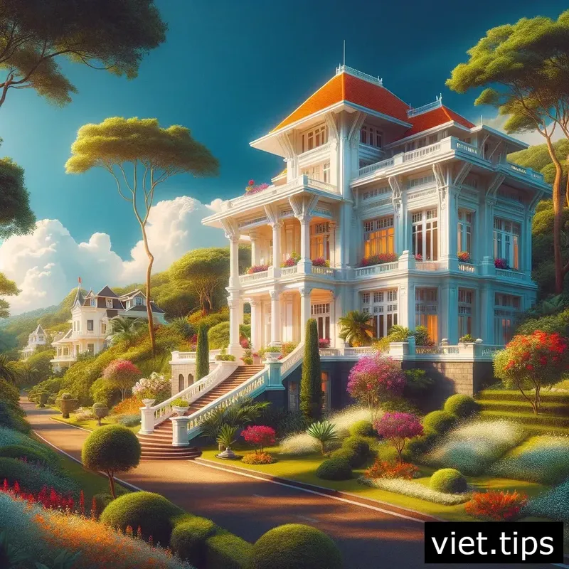 The White Villa, a French colonial architectural marvel in Vung Tau, Vietnam